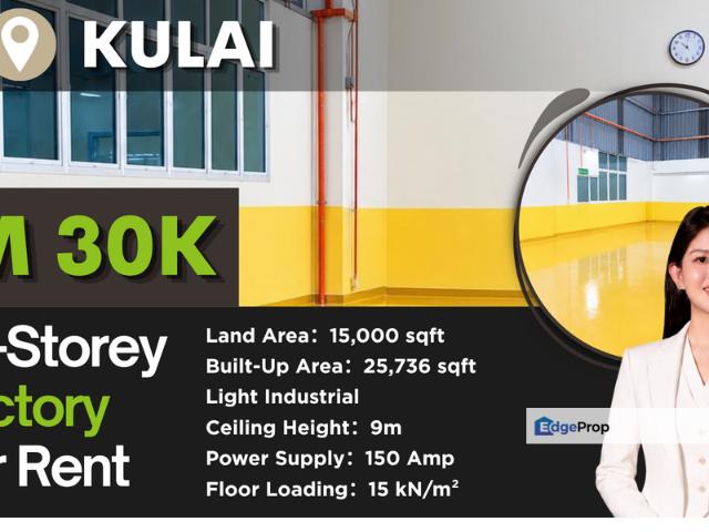 Warehouse for rent in Kulai, Johor