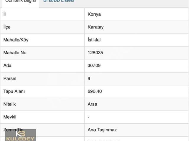 Karatay, Konya içerisinde satılık Arsa