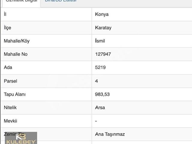 Karatay, Konya içerisinde satılık Arsa