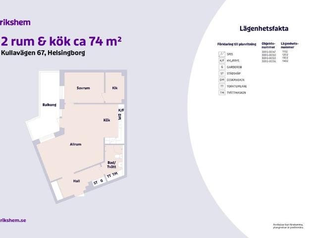Lägenhet hyra i Berga, Helsingborg