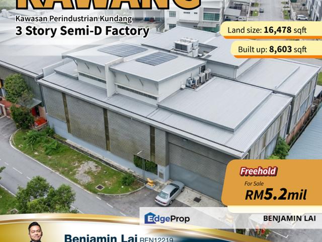 Warehouse for sale in Selayang, Selangor