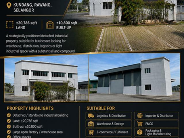 Warehouse for rent in Selayang, Selangor