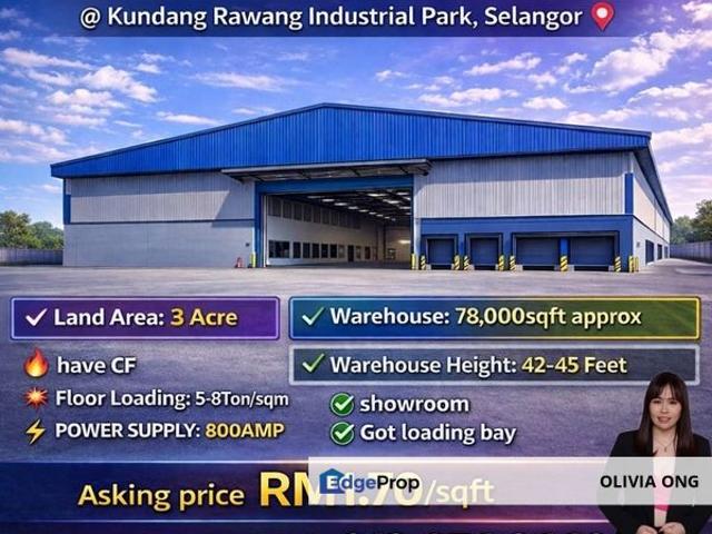 Warehouse for rent in Selayang, Selangor