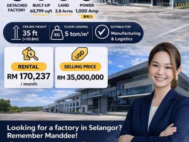 Warehouse for rent in Selayang, Selangor