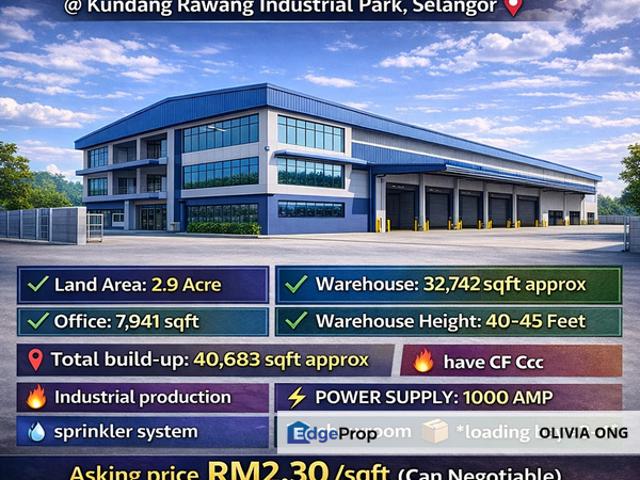 Warehouse for rent in Selayang, Selangor