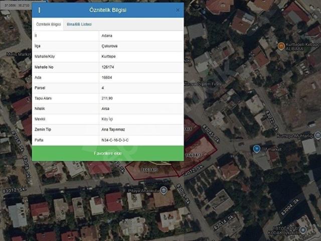 Çukurova, Adana içerisinde satılık Arsa