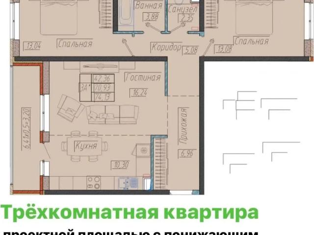 Квартира продажа в Жилой комплекс «Облака», Краснодар