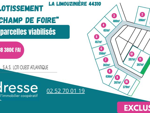Terrain vente à Nantes, La Limouzinière