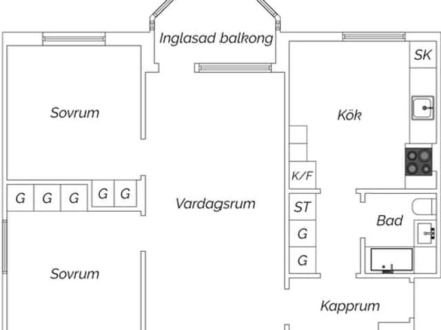 Lägenhet till salu i Malmö, Skåne