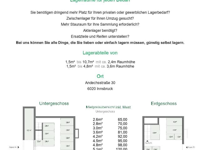 Garage mieten in Innsbruck, Tirol
