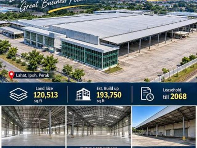 Warehouse for sale in Bukit Merah, Majlis Bandaraya Ipoh