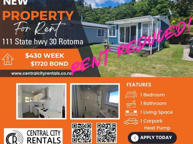 Apartment for rent in Lake Rotoma, Bay Of Plenty