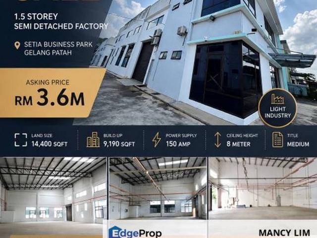 Warehouse for sale in Kediaman Kakitangan Daerah JKR Johor Bahru, Iskandar Puteri