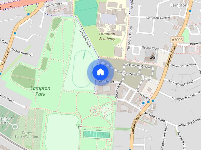 Apartment for rent in Lampton, Greater London