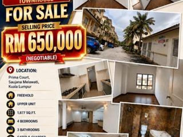 Townhouse for sale in Taman Wangsa Melawati, Kuala Lumpur