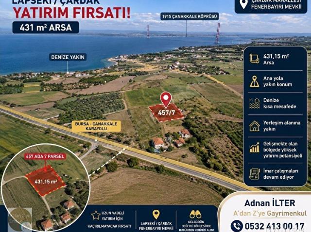 Çardak, Lapseki içerisinde satılık Arsa