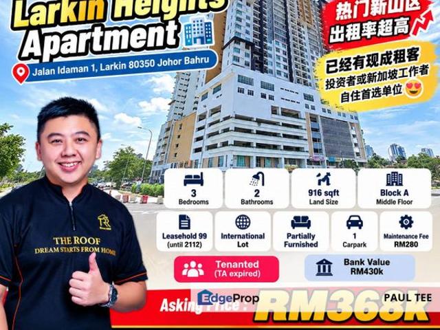 Condominium for sale in Kampung Kebun Teh, Johor Bahru