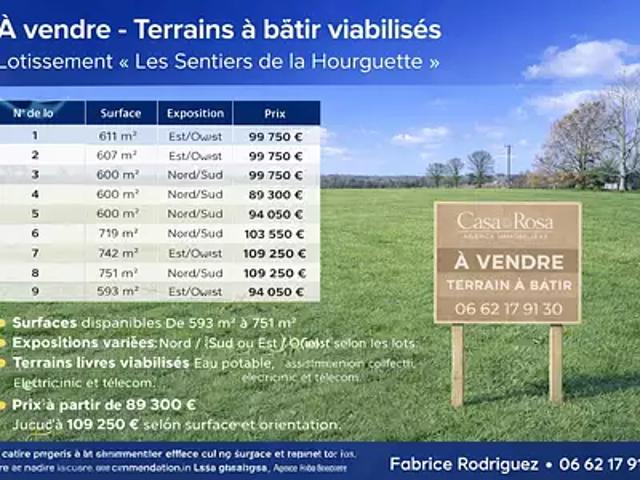 Terrain vente à Toulouse, Lasserre