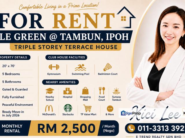 House for rent in Perak, Tanjong Ipoh