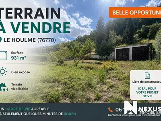 Terrain vente à Le Houlme, Seine-Maritime