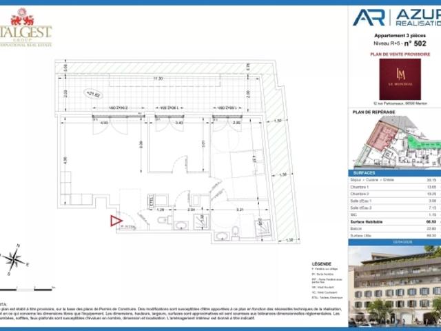 Appartement vente à Nice, Menton