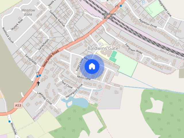 House for rent in Baldwins Gate, Butterton