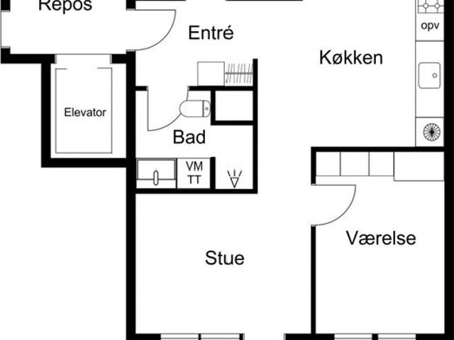 Lejlighed til leje i Valby, København