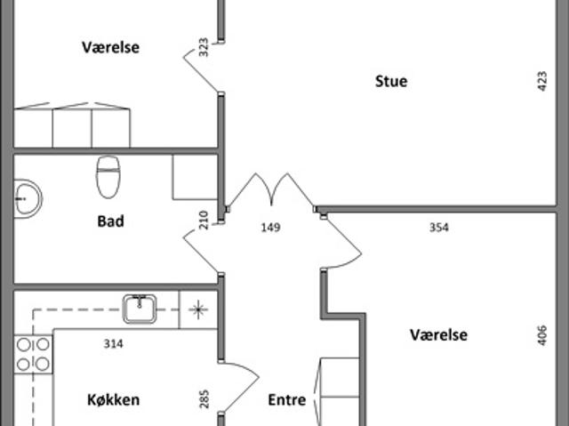 Lejlighed til leje i Viborg, Århus