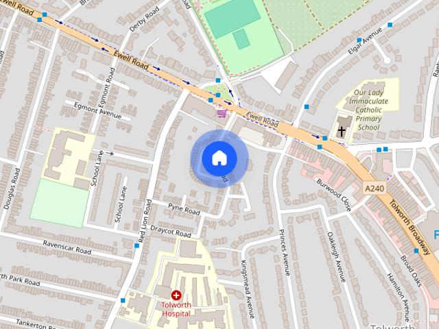 Apartment for rent in Tolworth, Greater London