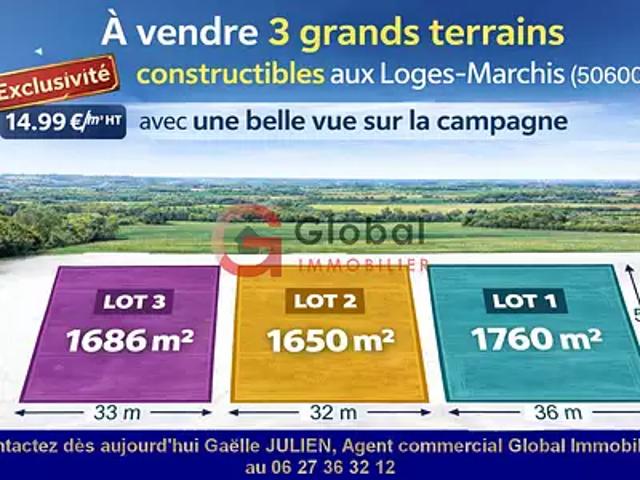 Terrain vente à Avranches, Les Loges-marchis