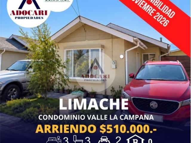 Departamento en arriendo en Condominio Los Paltos, Limache