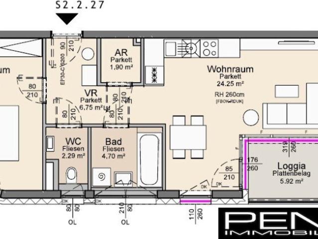 Etagenwohnung kaufen in Linz, Gründberg