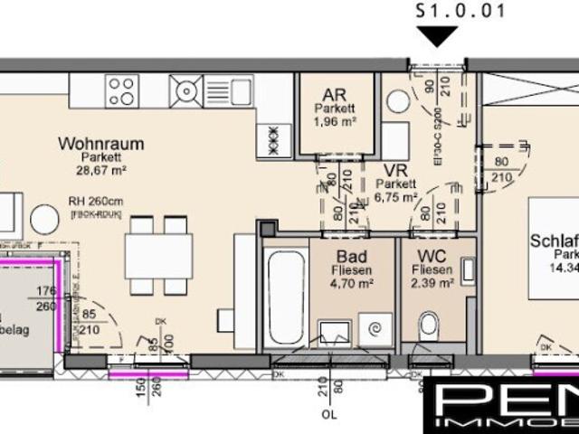 Etagenwohnung kaufen in Linz, Gründberg