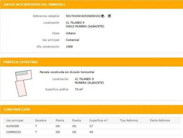 Local Comercial en venta en Munera, Albacete