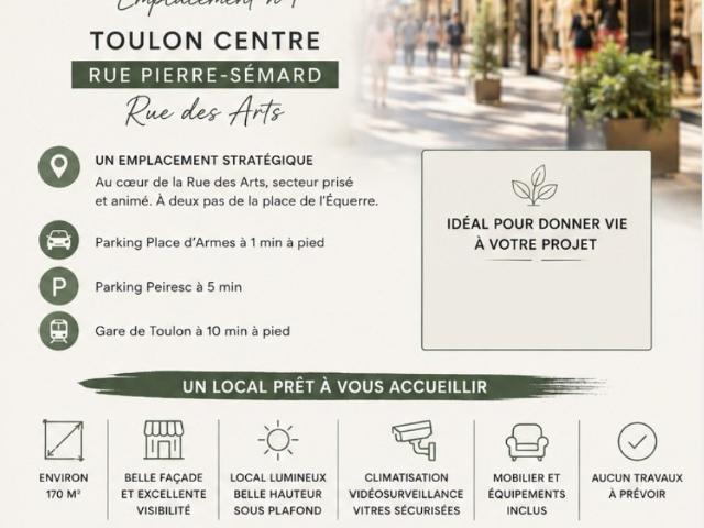 Local Commercial vente à Arrondissement de Toulon, Toulon