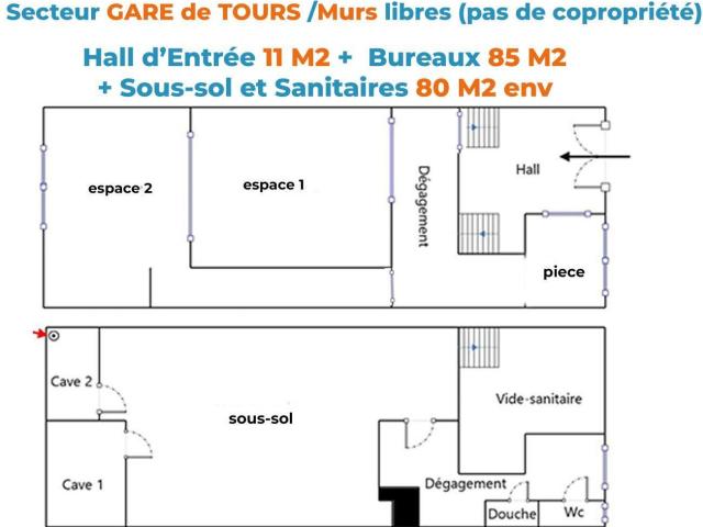 Local Commercial vente à Tours