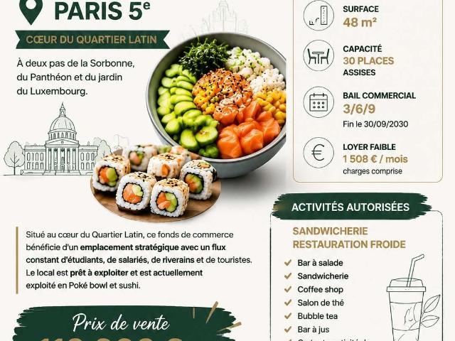 Local Commercial vente à Paris, Île-de-France