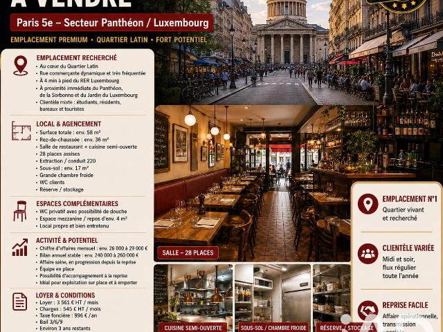 Local Commercial vente à Paris, Île-de-France