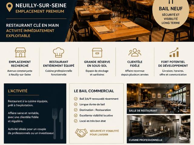 Local Commercial vente à Nanterre, Neuilly-sur-seine