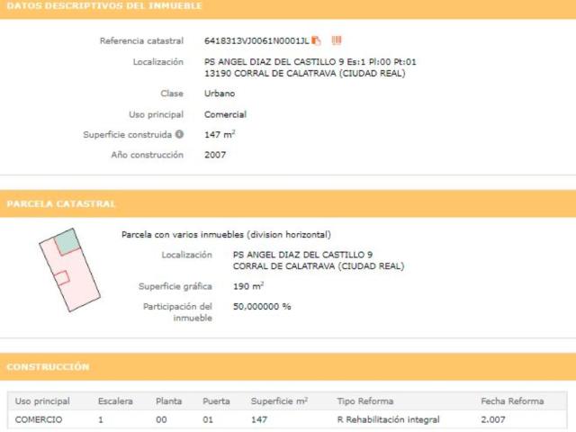 Local Comercial en venta en Corral De Calatrava