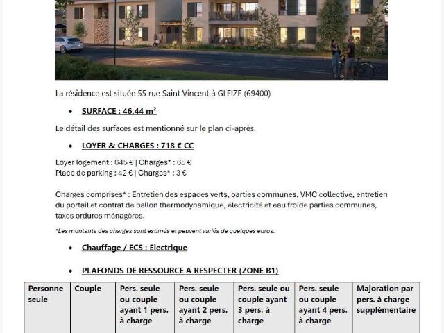Appartement location à Villefranche-sur-Saône, Rhône