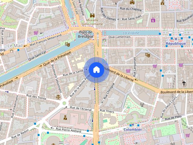 Studio location à Colombier - Champ de Mars, Rennes