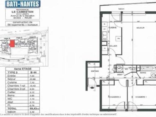 Appartement location à Nantes, Rezé