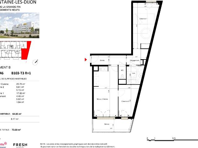 Appartement location à Dijon, Fontaine-lès-dijon