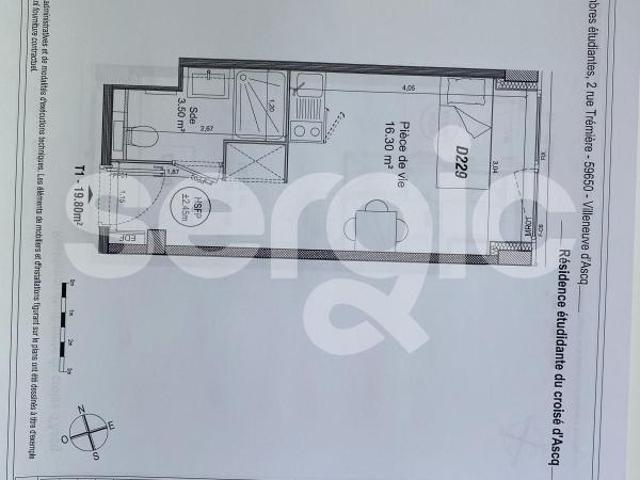 Studio location à Euralille, Lille