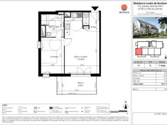 Appartement location à Tours, La Ville-aux-dames
