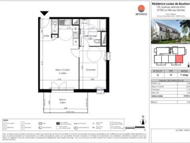 Appartement location à Tours, La Ville-aux-dames