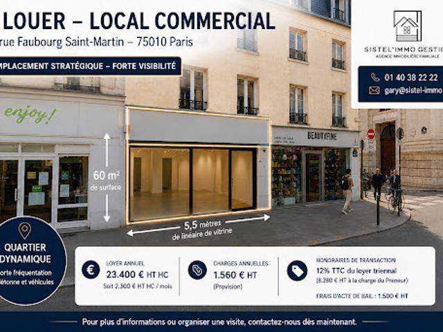 Local Commercial location à Paris, Île-de-France