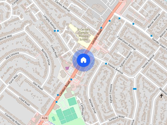 Apartment for rent in Worcester Park, Greater London