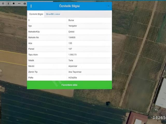 Çelebi, Yenişehir içerisinde satılık Arsa